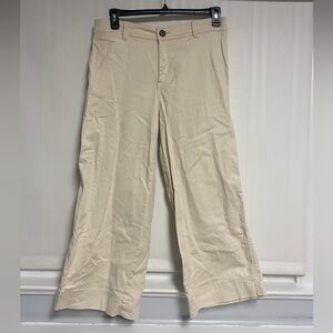 Khaki wide leg high rise jeans